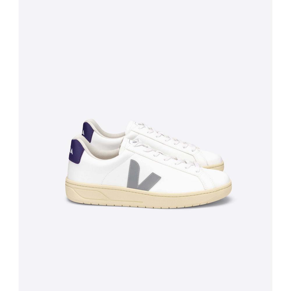 White/Grey/Purple Women\'s Veja URCA CWL Shoes | AU 568JPQ